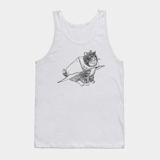 Black Line Box Robot Kitty Tank Top